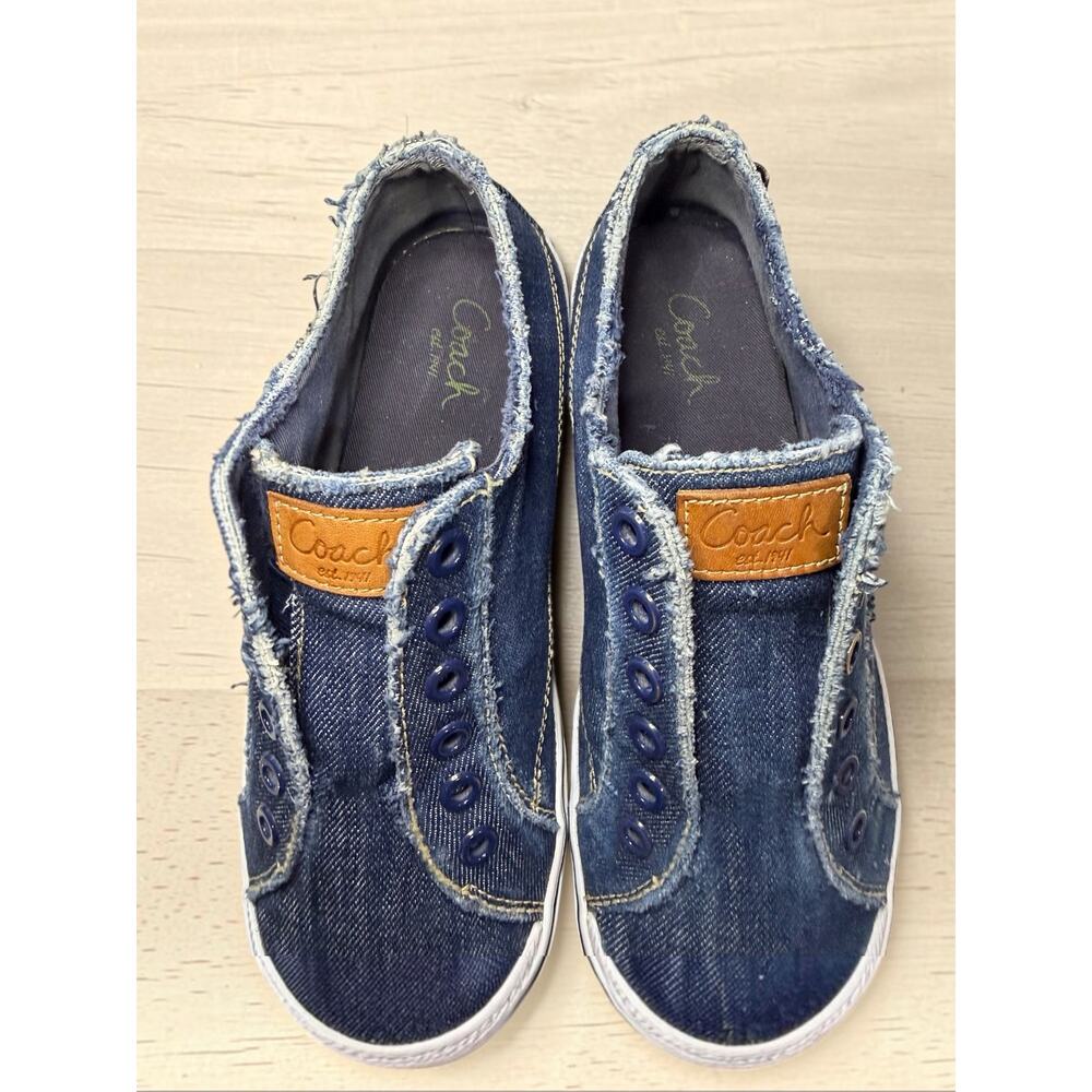 Coach Q676 Keeley Slip-On Denim Sneaker Size 7B - Picture 4 of 8